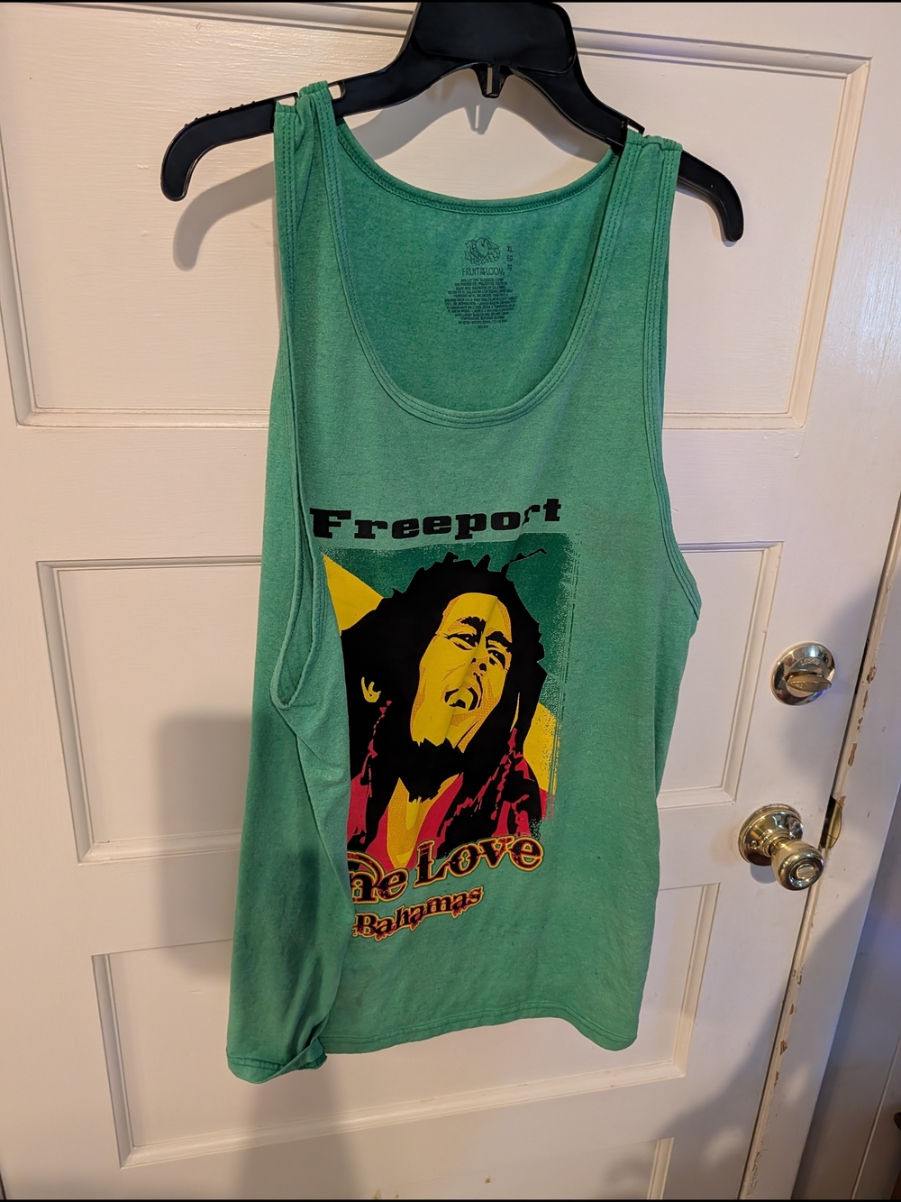 Freeport Bob Marley Graphic Tank - Green with Yellow & Red